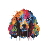 Poodle Dog Pop Art Head