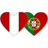 Pérou Portugal Drapeau Coeur
