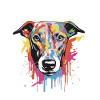 Greyhound Dog Pop Art Head