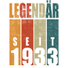 Legendary Since 1933 Vintage Birthday 91 Gift