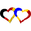 Romania and Germany Hearts