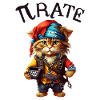 Pi day Pirate Cat