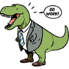 Garnitur dinozaura Business Office Go Work T-Rex Dino
