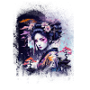 geisha, graffiti,kawaii,anime,woman,asian