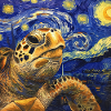 Turtle, Van Gogh, Starry Night