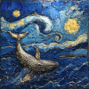 Whale Fish Van Gogh