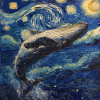 Whale Fish Van Gogh