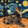 hyäne, van gogh, sternennacht