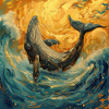 Poisson-baleine Van Gogh