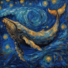 Whale Fish Van Gogh