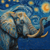 elefant, van gogh, sternennacht