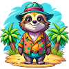 Cute holiday sloth