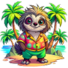Cute holiday sloth