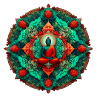 Mandala Buddha teal