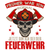 Feuerwehr Schädel mit Helmlogo
