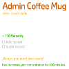 Admin Kaffeetasse mit Statistiken