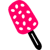 Strawberry ice cream stick