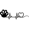 Patte de chat Heartbeat