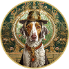 Hunting Dog with hat