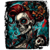 Crâne / Crâne / Squelette / Gothique / Tatouage
