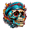 Skull / Skull / Skeleton / Gothic / Tattoo