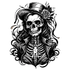 Skull / Skull / Skeleton / Gothic / Tattoo
