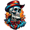 Skull / Skull / Skeleton / Gothic / Tattoo