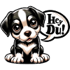 Süßer Welpe "Hey du!"