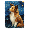 Shetland Shepherd Starry Night