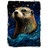 Otter Starry Night