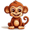 Logo de singe mignon