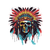 Apache Totenkopf Indianer Pop Art