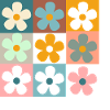 Retro Daisy Flowers