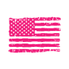 USA Flagge Pink