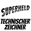 Superheld, clever getarn Technischer Zeichner