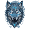 Wolf mit keltischen Mustern
