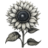 gezeichnete Sonnenblume