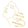 Life Full of Wonders – Line Art Quote