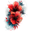 Aquarelle de fleur d'hibiscus