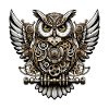 Mechanical Steampunk Owl