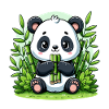 Panda im Bambuswald