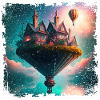 Fantasy floating village