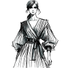 Fashionable catwalk model