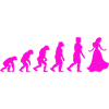 Silhouette Prinzessin pink