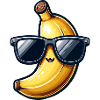 Cool banana with sunglasses design