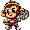 Tennis-playing chimpanzee