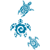 Three Sea Turtles