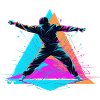 Breakdance Couleurs Rétro