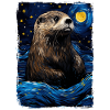 Otter Starry Night