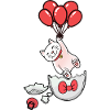 Balony ze skorupki jajka Cat Birth Dzieci Baby